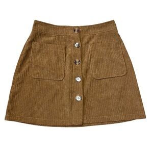 SHEIN Corduroy Button Detail Skirt XS